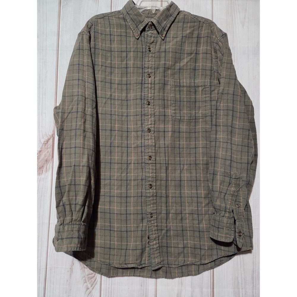 Saddlebred Shirt Mens XLT Green Plaid Flannel Button Down Long Sleeve Tall